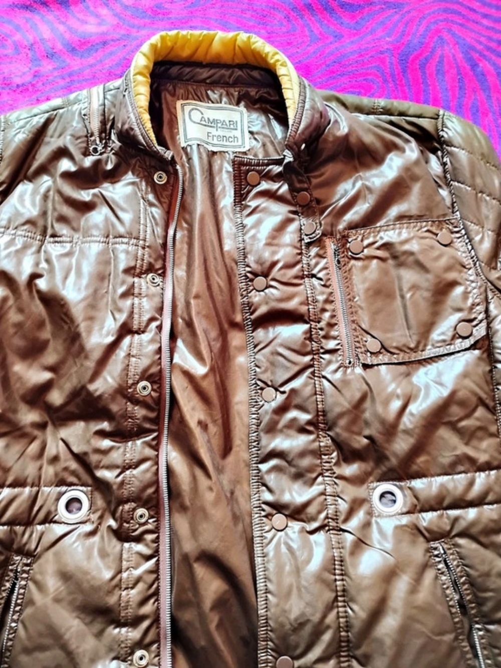 Ampiari French Brown Puffer Jacket Like New